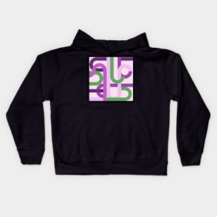 purple geometric pattern abstract Kids Hoodie